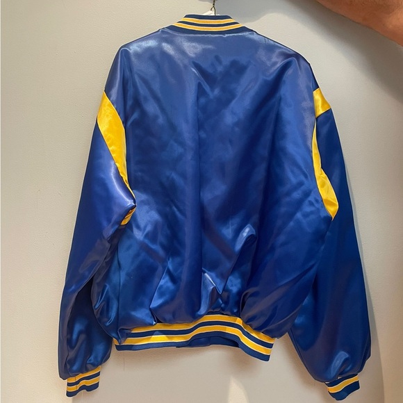 Vintage 80s Swingster Men's NFL St Louis Rams Satin Bomber Jacket sz XL - Picture 2 of 4